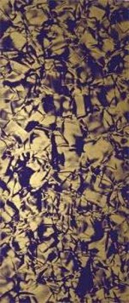 Wachsplatte blau-gold marmoriert