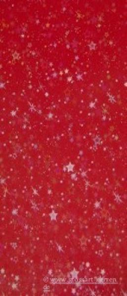 Wachsplatte  Sterne rot hologramm