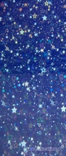 Wachsplatte Sterne blau hologramm