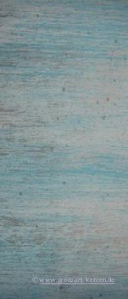 Wachsplatte blau weiß silber