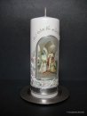 Kommunion-Tischkerze "Mädchen mit Engel"