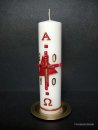Osterkerze "Kreuz mit Nägel und Jahreszahl"
