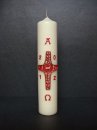 Osterkerze "Osterkreuz mit Lamm"