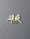 Wachsornament "Tauben mit Ringe"