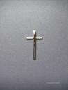 Wachsornament "Kreuz"silber  hochglanz