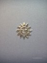 Wachsornament "Sonne" hochglanz silber
