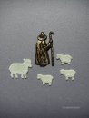 Wachsmotiv "Hirte,Schäfer u.Schafe"