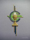 Verzierwachs, Kommunion "Emblem Kreuz mit Kelch groß"