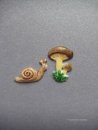 Verzierwachs, Wachsmotiv, "Pilzgruppe + Schnecke"