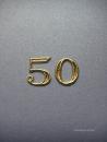 Verzierwachs"Zahl 50"gold matt