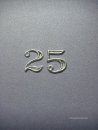 Verzierwachs"Zahl 25"silber matt
