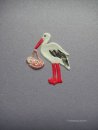 Verzierwachs, Wachsdekor "Storch mit Baby"