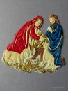 Verzierwachs / Wachsornament "Heilige Familie" farbig
