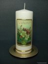 Weihnachtskerze "Es ist ein Ros  entsprungen"