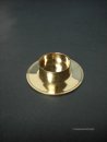 Metalleuchter poliert gold - für Kerze 50mm