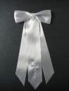 Kommunionschleife, Satin "Kreuz silber"